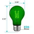 thumbnail image 4 of Luxrite A19 Edison LED Light Bulb, 4.5W=60W Colored Glass Filament, UL Listed, E26 Base, Indoor Outdoor Blue, 4 of 5