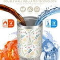 thumbnail image 3 of Floral 30oz Handheld Travel Tumbler with Handle – Double Wall Stainless Steel Insulated Cup, Flip Straw Lid, Leak-Proof & BPA-Free, Durable Hot & Cold Drink Mug,Thanksgiving, Xmas, Spring ,Flower, 3 of 6