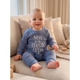 thumbnail image 5 of RUINIXCW New To The Cousin Crew Newborn Baby Boy Hospital Coming Home Outfit Infant Baby Boys Fall Winter Clothes Long Sleeve Waffled Romper and Pants Hat Set, 5 of 9