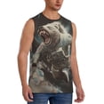 thumbnail image 2 of Balery Astronaut Polar Bear Roar Camisetas sin mangas para hombre, absorbe la humedad y protege contra el mal olor.-3X-Large, 2 of 7