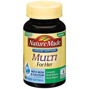 Nature Made Multi For Her With Iron & Calcium Liquid Softgels Supplement 60 ct