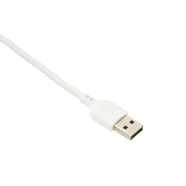 onn. USB to USB-C Cable, White, 10