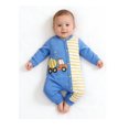 thumbnail image 5 of Bellafa Newborn Baby Boys Cotton Romper Onesies Infant Long Sleeve One-Piece Toddler Button Jumpsuits Fall Spring Outfits, 5 of 8