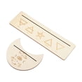 thumbnail image 1 of 2 Pieces Wooden Moon Shape Tarot Card Stand Holder, Moon Phase Altar Sun Moth Pattern Rectangle Shape Display  Witch Divination Tools Stable And Base Lenormand, 1 of 8