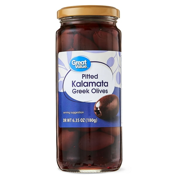 Great Value Pitted Kalamata Greek Olives, 6.35oz Jar