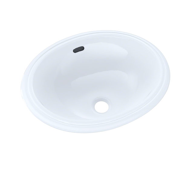 TOTO® Oval 15" x 12" Narrow Undermount Bathroom Sink, Cotton White
