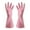 Pink, variant on AYktou Household Kitchen Rubber Gloves, Reusable Cleaning Gloves Food Grade Dishwashing Gloves, Palm Non-Slip Texture Kitchen Bathroom Laundry Gardening Waterproof Gloves