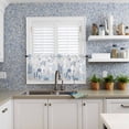 thumbnail image 6 of Kitchen Curtains Set, Blue Coastal Kitchen Curtains and Valances Set, Nautical Summer Beach Sea Turtle Coral Rod Pocket Tier Curtains 24 Inch Length for Cafe/Bedroom Windows, 6 of 6