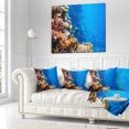 thumbnail image 2 of Designart Beautiful Coral Fish of Red Sea - Seashore Throw Pillow - 18x18, 2 of 4