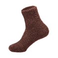 thumbnail image 2 of CFMIURAN Brown Winter Solid Thick Warm Socks, Coral Fleece Socks Suitable for Both and They Are Thickened Warm Long Socks for Winter Non Shedding Solid Color Floor Sleep Socks, 2 of 3