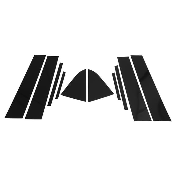 Unique Bargains Door Pillar Window Trim for Chevy Cruze 2011-2015 Black Front Rear Left Right Anti Scratch Sticker Pillar Posts Cover 10 Pcs