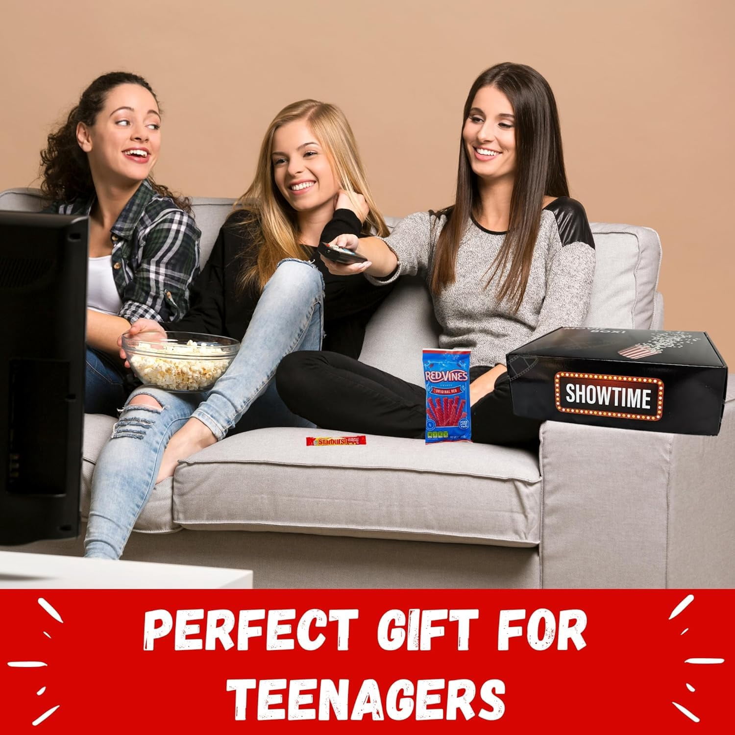 Movie Night Gift Basket – 42-Piece Gift Box with Popcorn, Candy, Snacks & Bingo