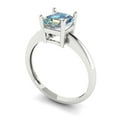 thumbnail image 2 of Clara Pucci 14K White Gold 1ct BlueMoissanite Solitaire Ring for Women, 2 of 8