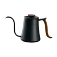 thumbnail image 3 of Vierta sobre de café, tetera de café por goteo, 600 ml con mango, cafetera con boquilla de cuello de cisne para Camping, tetera con cuello negro, 3 of 9