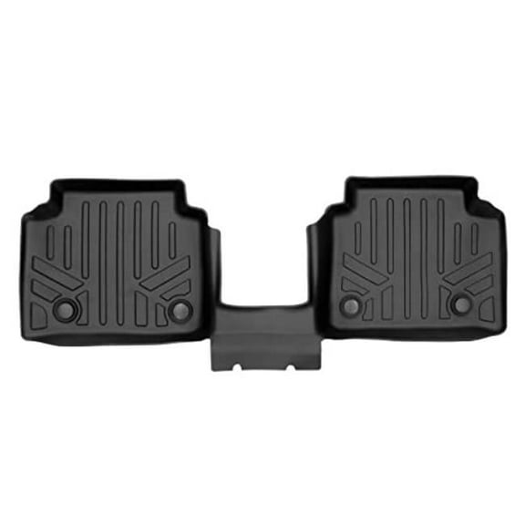 All Weather Custom Fit Black 2nd Row Floor Mat Liner Set with Bucket Seats with Center Console for 2021-2023 Jeep Grand Cherokee L