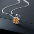 thumbnail image 4 of Gem Stone King 2.17 Ct Cushion Brown Tiger Eye 925 Sterling Silver Pendant with Chain, 4 of 4
