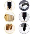 thumbnail image 4 of 2PCS Sticky on Wall Stand Mount Mobile Phone Charger Socket Pocket, Storage Box Cell Phone Remote Control Holder, Damage-Free Universal Dock Case with Double Sieded Foam Tape (Grey ), 4 of 5