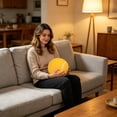 thumbnail image 6 of MMJ Simulated Tennis Ball Cushion Decorative Soft Plush Round Pillow for Home Sofa Chair Car Office Nap 7.87in, 6 of 6