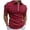 A-Red430, variant on Bibifish Mens Polo Shirts Half Zip Front Lapel Collar Slim Cut Shirts Short Sleeve Tailored Fit Casual Tops
