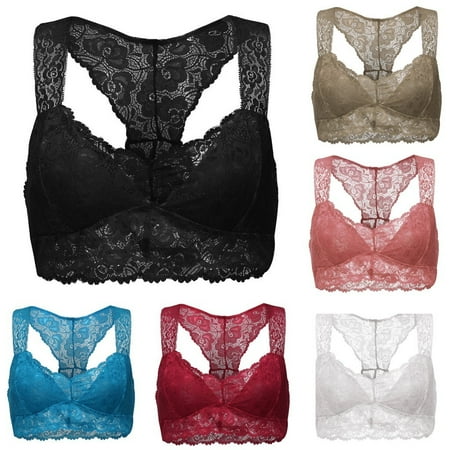 Fesfesfes New Women Plus Size Vest Crop Wireless Bra Sexy V-Neck Underwear S-3XL Women Bras
