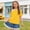 A203 Yellow, variant on WPPGONE Teen Girls One Shoulder Graphic T Shirt Short Sleeve Casual Asymmetrical Tops Classic Polka Dot Print Summer Holiday Blouse Loose Fit Daily Playwear Apparel