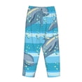 thumbnail image 5 of Kll Womens Dolphin Print Pajama Pants Soft Pajama Bottoms For Women Cozy Lounge Pants, 5 of 9