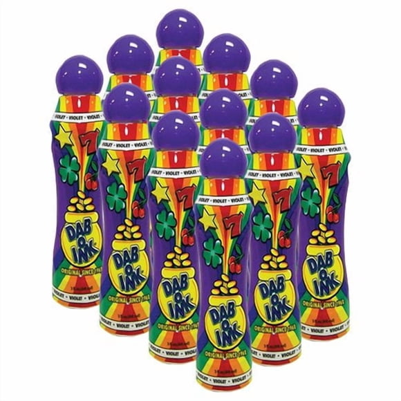 Marcador para bingo Dab-O-Ink, una docena, violeta, 90 ml