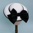 thumbnail image 4 of Sombrero Retro de estilo francés, accesorios para el cabello para niña Noble, fiesta de cena, blanco, 1 ud., 4 of 4