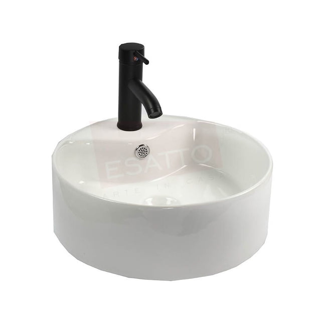 Esatto® Kit Rondo N Paquete De Precio Mejorado Con Lavabo, Llave Y Desagües Listo Para Instalar ESATTO PAQUETE COMPLETO DE LAVABO PARA BAÑO