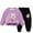 Purple, variant on Odeerbi Kids Boys Girls Winter Warm Fleece Sweatsuits Two Piece Outfits Set Cartoon Printed Sweatshirt Jogger Pants Tracksuit Set Children Plush Loose Pullover Sweater Casual Hoodie Black