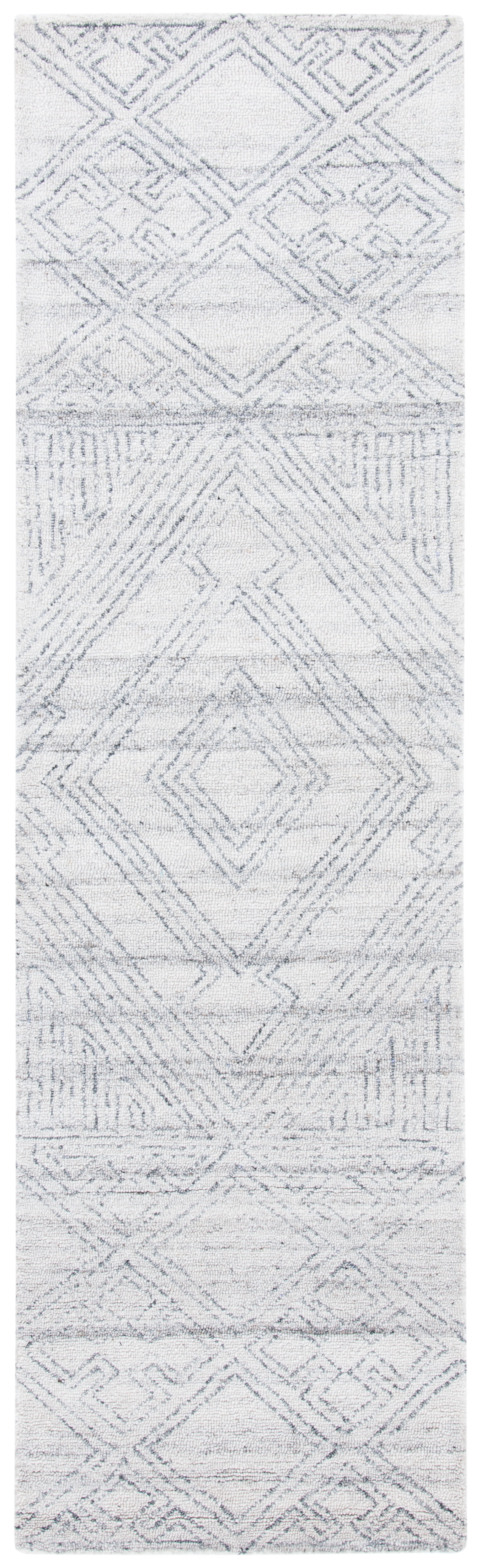 SAFAVIEH Abstract Tendrils Geometric Runner Rug, Ivory/Grey, 2'3" x 10'
