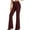 Wine, variant on Chbgutlmr Flare Leggings for Women High Waist Slim Comfy Casual Solid Color Work Pants Trousers Fall