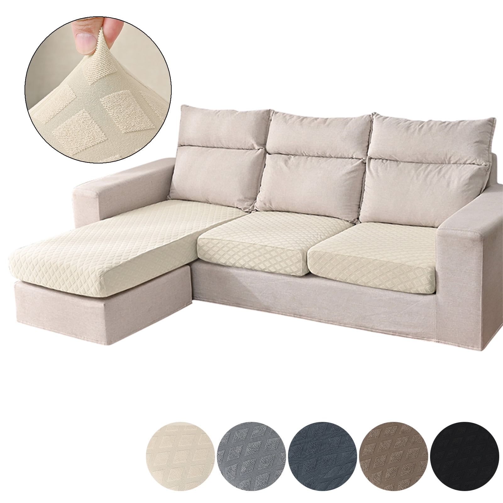 Lapalife 3pack Pack Couch Cushion Covers, Replacement Sofa/Chair