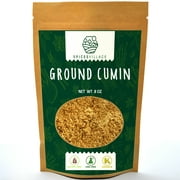 SPICES VILLAGE Cumin Powder (8 Oz) - Purely Grounded from Whole Cumin Seeds, 100% Natural, Fresh Cumin Spice, Premium Grade Cumin Seasoning - KOSHER, Gluten-FREE, Non-GMO, Resealable Bulk Bag