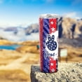 thumbnail image 5 of Valentine's Day Gift Of Peace Love American Flag Skinny Tumbler 30 Oz Straight Stainless Steel Vacuum Insulated Travel Coffee Mug with Lid Straw Slim Water Cup, 5 of 5