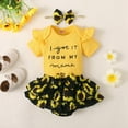thumbnail image 3 of URMAGIC Newborn Infant Baby Girl Clothes Romper Shorts Set Floral Summer Outfits Cute Baby Clothes Girl 0-18 Months, 3 of 4