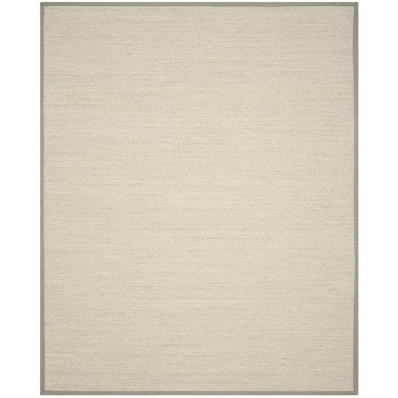 SAFAVIEH Natural Fiber Kentigern Border Seagrass Area Rug, Marble/Khaki, 8' x 10'