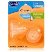 Evenflo 2 Pack Classic Winged Nipple, Medium Flow 3-6 Months