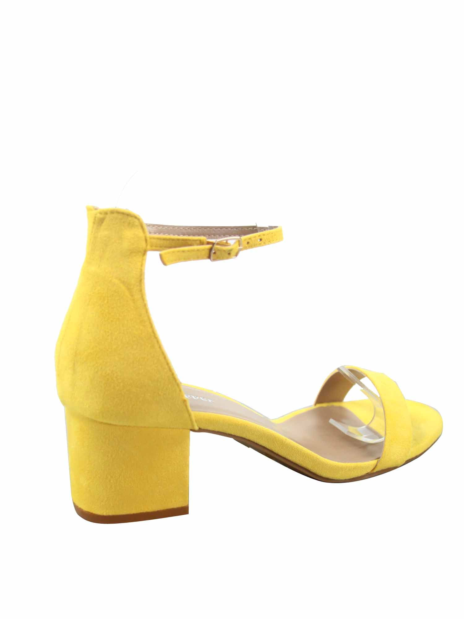 Nataly-06 Open Toe Ankle Strap Buckle Low Chunky Heels