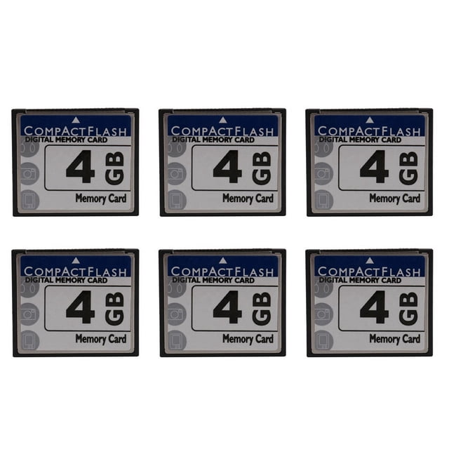 6X Cartes Mémoire Flash Compactes Professionnelles 4 Go (Blanc&Bleu)