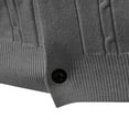 thumbnail image 4 of Jackets for Men Cardigan Knitted Long Sleeve Hoodless Casual Solid Color Casual Outwear Jackets,Top for Men Dark Gray, 4 of 6