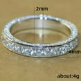 thumbnail image 2 of EOEMY Sparkly Cubic Zircon 925 Silver Filled Ring Women Jewelry Wedding Gift Sz 6-10-6-Silver, 2 of 5
