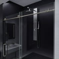 thumbnail image 6 of 76" H x 60" W Sliding Frameless Shower Door Brushed Nickel Leon Series, 6 of 10