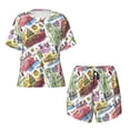 thumbnail image 4 of Picia America Landmarks1 Pajamas Sets for Women Soft Short-Sleeved Pjs with Lounge Shorts Two Piece Sleepwear-Large, 4 of 9