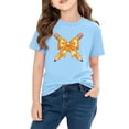 thumbnail image 5 of Juslio Girl Bow T Shirts Casual Short Sleeved, Tops Comfortable Breathable Crew Neck Shirts Sizes 2-18, 5 of 9