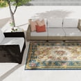 thumbnail image 2 of Unique Loom Outdoor Traditional Collection Area Rug - Palazzo (10'  x 14' 1" Rectangle Navy Blue and Ivory/Red), 2 of 8