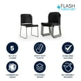 thumbnail image 3 of Flash Furniture Hercules Series Ergonomic Contoured Stacking Chairs, Set of 5, Black, 3 of 18