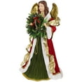 thumbnail image 3 of Northlight Commercial Size Angel Christmas Tree Topper with Wreath - 3' - Red and Green - Unlit, 3 of 8