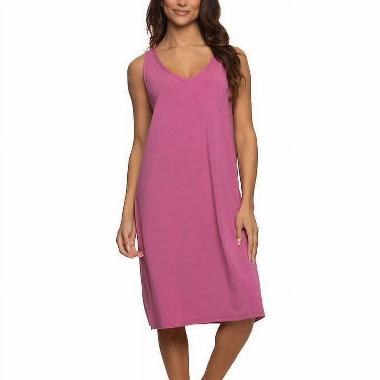 felina cotton modal sleep dress 2-pack Felina | Cotton Modal Sleep Dress | 2-Pack (Sea Fog Black, X-Large)