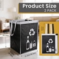 thumbnail image 2 of Large Recycle Waste Bag For Kitchen Home- Indoor Recycling Bins Trash Sorting Organizer  Reusable And Waterproof 2 Pack, 2 of 6